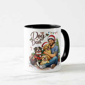 Santa Paws Dog Dad Christmas Mug – Cute Holiday Co Mok