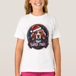  Santa Paws Dog met Santa Hat Christmas Do T-shirt