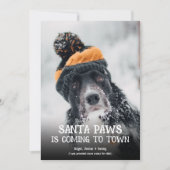 Santa Paws Dog Photo Christmas Feestdagenkaart (Voorkant)