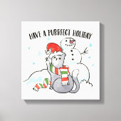 Santa Paws | Een vruchtbare feestdag hebben Canvas Afdruk (Voorkant)