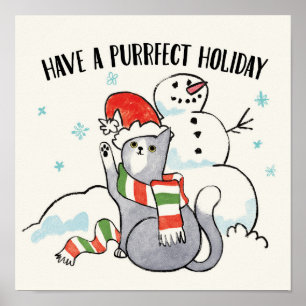 Santa Paws Een vruchtbare feestdag hebben Poster