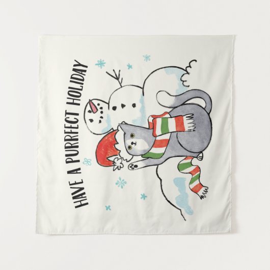 Santa Paws | Een vruchtbare feestdag hebben Wandkleed (Voorkant)