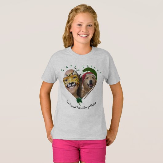 Santa Paws en I Children's T-shirt (Voorkant volledig)