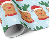 Santa Paws en rendier *Pit Bull* Cadeaupapier (Rol Hoek)
