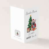  Santa Paws Frenchie Christmas Kaart (Buitenkant)