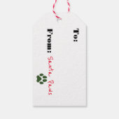 Santa Paws Gift Label - Christmas Chihuahua Cadeaulabel (Achterkant)