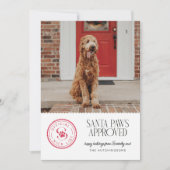Santa Paws Goedgekeurd Huisdier Kerstkaart (Voorkant)