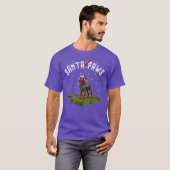 Santa Paws Happy Irish Setter Wrapped in Christmas T-shirt (Voorkant volledig)