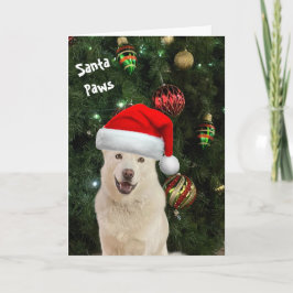 Santa Paws - Het Happy Husky Wenskaart Kaart