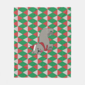 Santa Paws Holiday Diamanten Hond Fleece Deken (Voorkant)