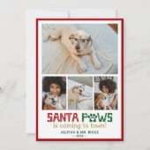 Santa Paws Hond Foto Feestdagenkaart (Voorkant)