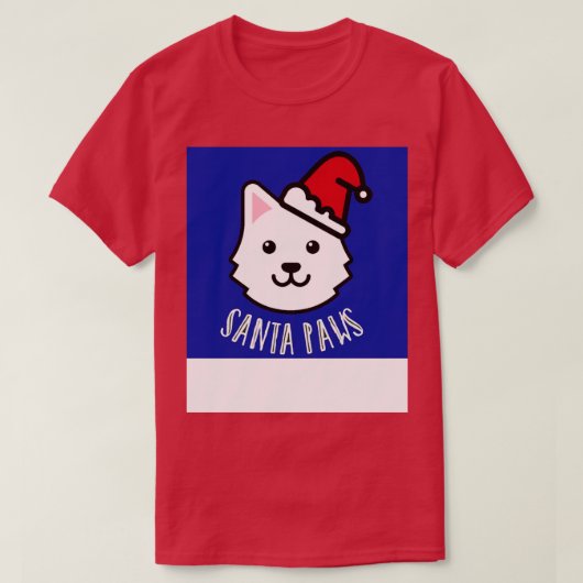 Santa Paws hond T shirt (Design voorkant)