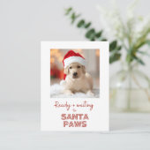 Santa Paws - Hondenliefhebber Christmas Feestdagenkaart (Staand voorkant)