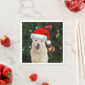 Santa Paws - Husky Dog Kerstmis Napkins Servet (Insitu)