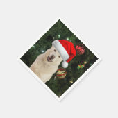 Santa Paws - Husky Dog Kerstmis Napkins Servet (Hoek)