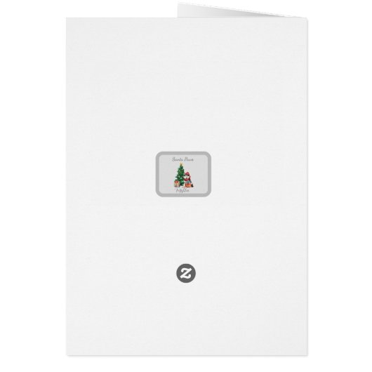 Santa Paws Husky Kerst Kaart (Achterkant)