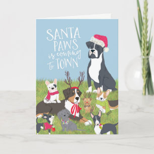 "Santa Paws" Kaart met hondenthema