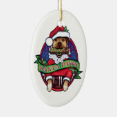 Santa Paws Keramisch Ornament (Rechts)