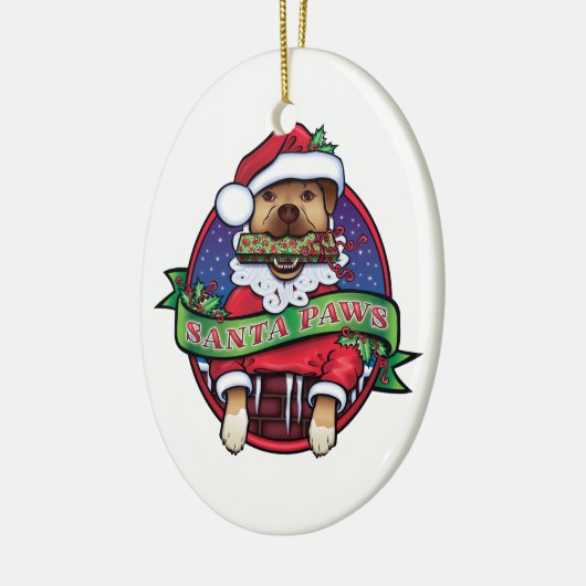 Santa Paws Keramisch Ornament (Links)