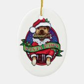Santa Paws Keramisch Ornament (Voorkant)