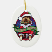 Santa Paws Keramisch Ornament (Achterkant)
