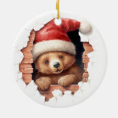 Santa Paws Keramisch Ornament (Achterkant)