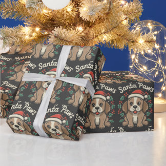Santa Paws Kerst cadeauverpakking Cadeaupapier