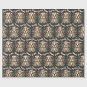 Santa Paws Kerst cadeauverpakking Cadeaupapier (Vlak)