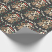 Santa Paws Kerst cadeauverpakking Cadeaupapier (Hoek)