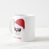 Santa Paws Kerst Wit Franse Bulldog Koffiemok (Voorkant links)