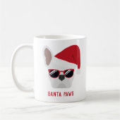 Santa Paws Kerst Wit Franse Bulldog Koffiemok (Links)