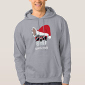 Santa Paws Kerstblauw Merle Hoodie (Voorkant)