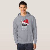 Santa Paws Kerstblauw Merle Hoodie (Voorkant volledig)