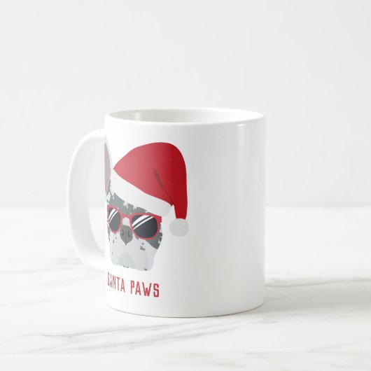 Santa Paws Kerstblauw Merle Koffiemok (Voorkant links)