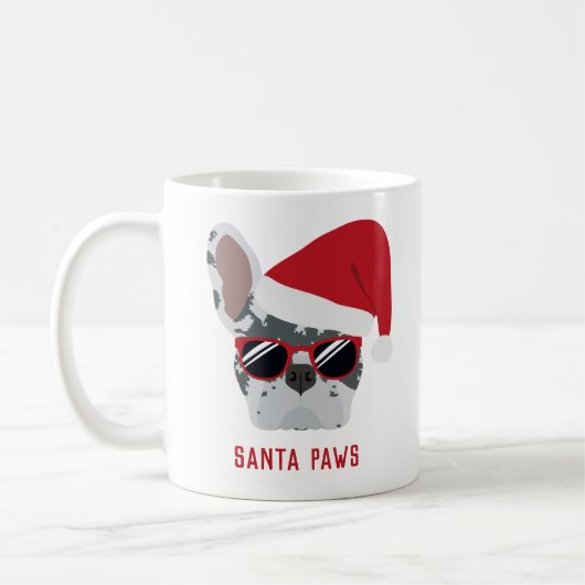 Santa Paws Kerstblauw Merle Koffiemok (Links)