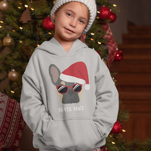 Santa Paws kerstblauw Tan French Bulldog