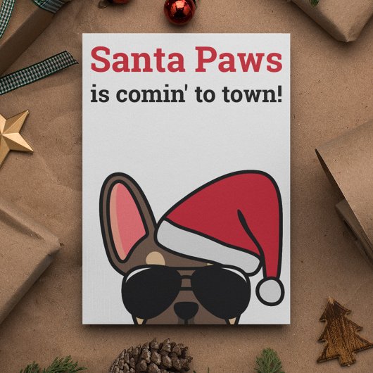 Santa Paws Kerstbruin Tan Kaart