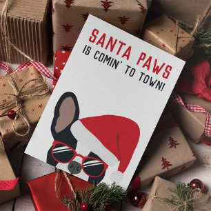 Santa Paws-kerstbullehond Kaart