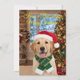 Santa Paws Kerstfeest Uitnodiging Kaart