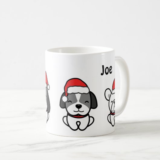 Santa Paws, kersthonden Koffiemok (Voorkant rechts)
