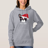 Santa Paws Kerstmis Franse Bulldog Hoodie (Voorkant)