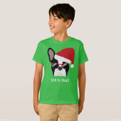 Santa Paws Kerstmis Franse Bulldog T-shirt (Voorkant volledig)
