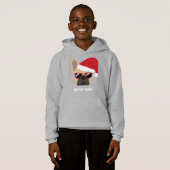 Santa Paws Kerstmis Light Fawn Bulldog (Voorkant volledig)