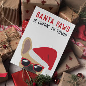 Santa Paws Kerstmis Light Fawn Bulldog Kaart