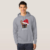 Santa Paws Kerstrode hond Hoodie (Voorkant volledig)