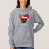 Santa Paws Kerstrode hond Hoodie (Voorkant)