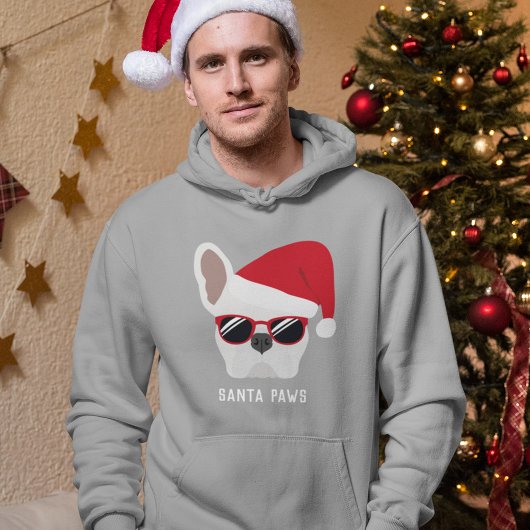 Santa Paws Kerstwitte bullehond Hoodie