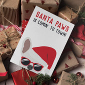 Santa Paws Kerstwitte bullehond Kaart
