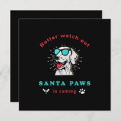 Santa Paws komt aan Vintage Kerstmis (Voorkant / Achterkant)