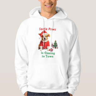 Santa Paws komt naar de stad feestelijke huisdier Hoodie